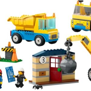 LEGO 60391 Construction Trucks and Wrecking Ball Crane