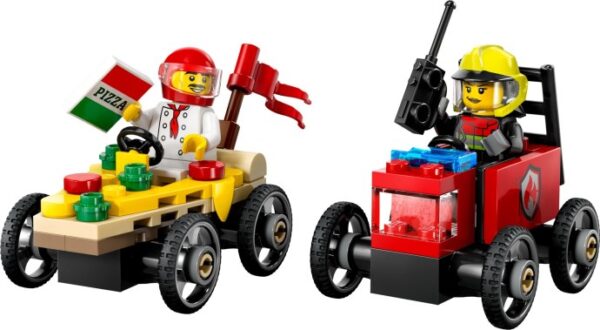 LEGO 60458 Pizza vs. Fire Truck Race Car Pack